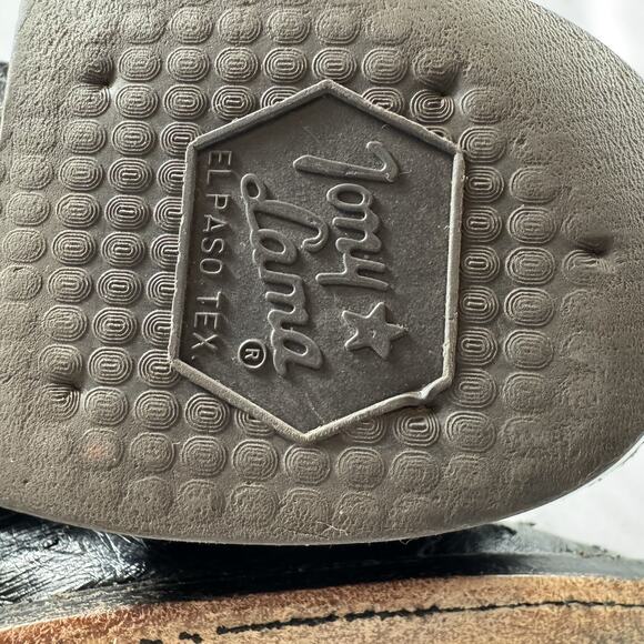 Tony Lama Ostrich Cowboy Boots Black Men’s 11 B Made in USA Western Leather - Picture 5 of 15